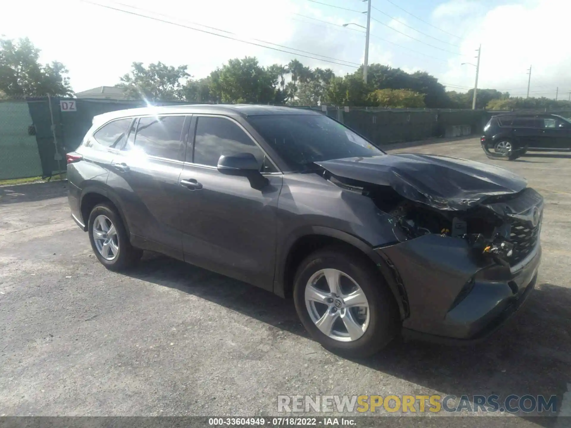 1 Photograph of a damaged car 5TDZZRAH0NS091412 TOYOTA HIGHLANDER 2022