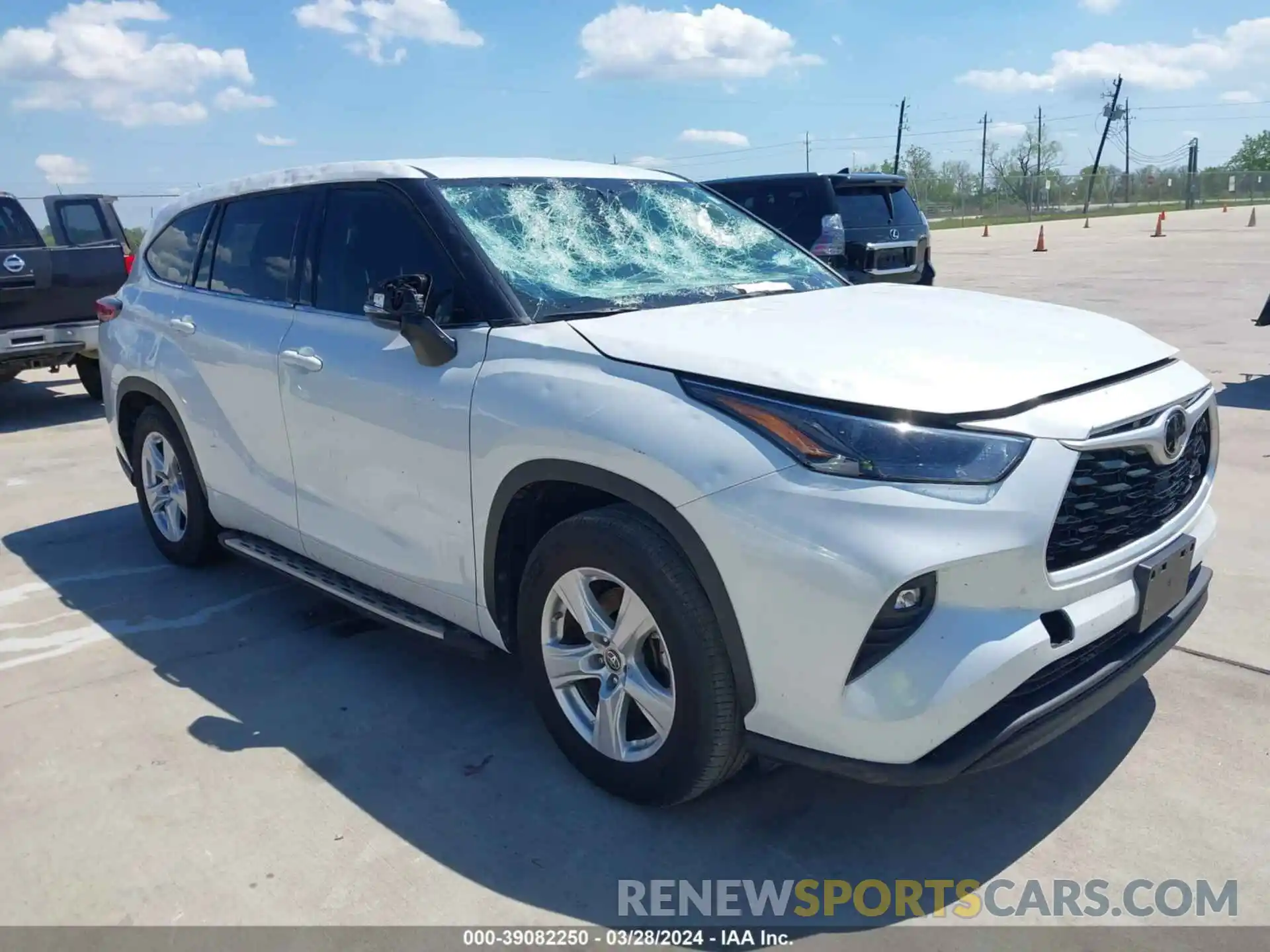 1 Photograph of a damaged car 5TDZZRAH2NS098488 TOYOTA HIGHLANDER 2022