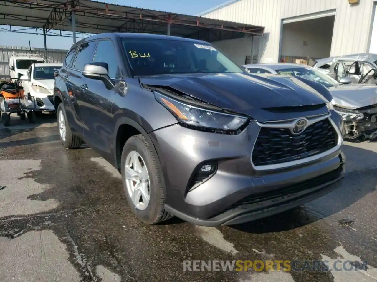 1 Photograph of a damaged car 5TDZZRAH2NS544087 TOYOTA HIGHLANDER 2022