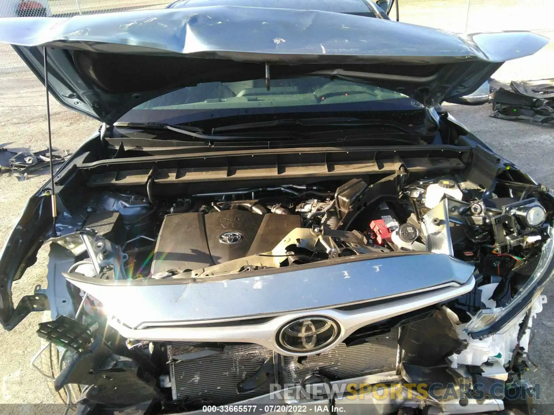 10 Photograph of a damaged car 5TDZZRAH3NS094594 TOYOTA HIGHLANDER 2022