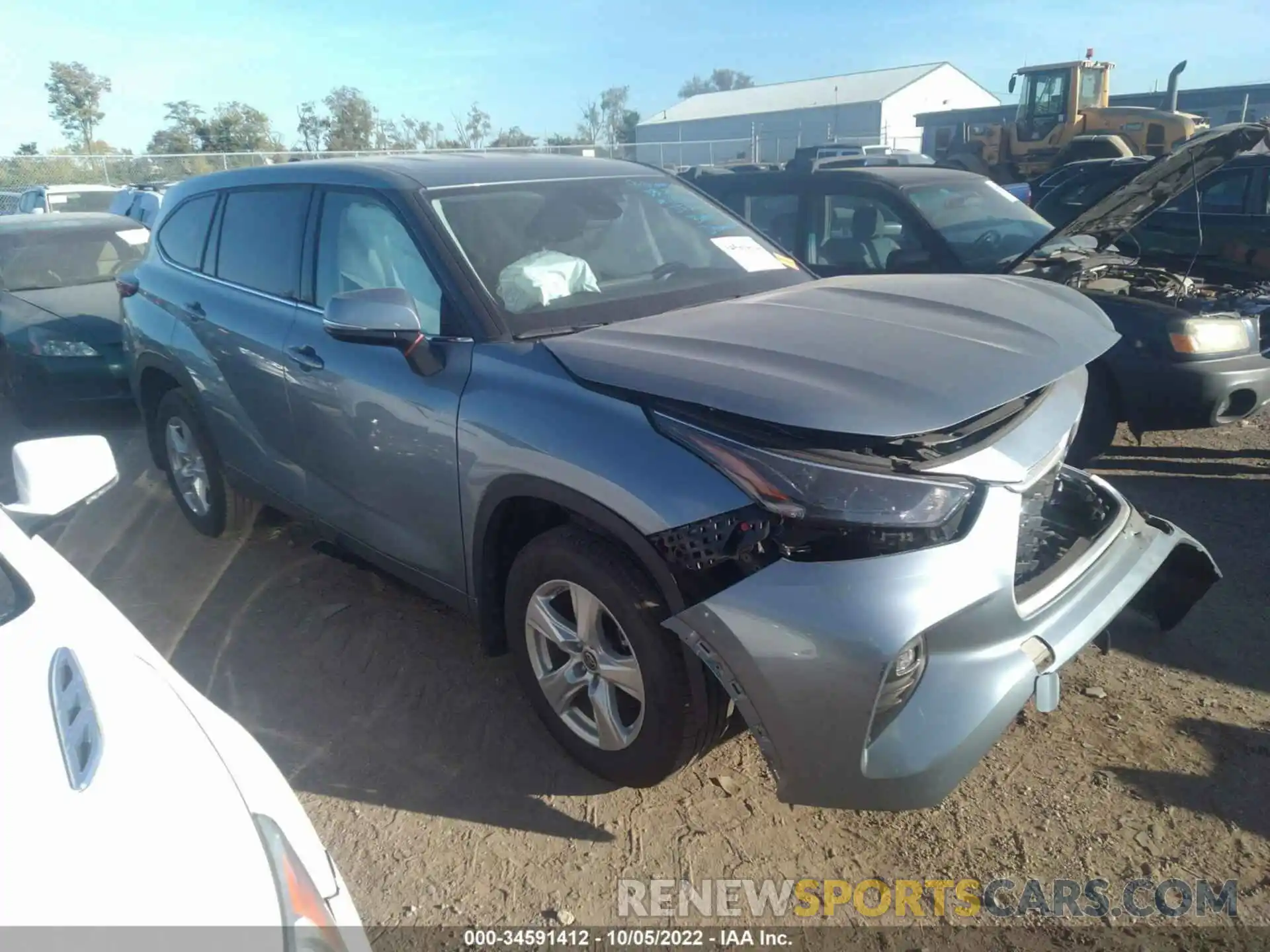 1 Photograph of a damaged car 5TDZZRAH3NS104962 TOYOTA HIGHLANDER 2022