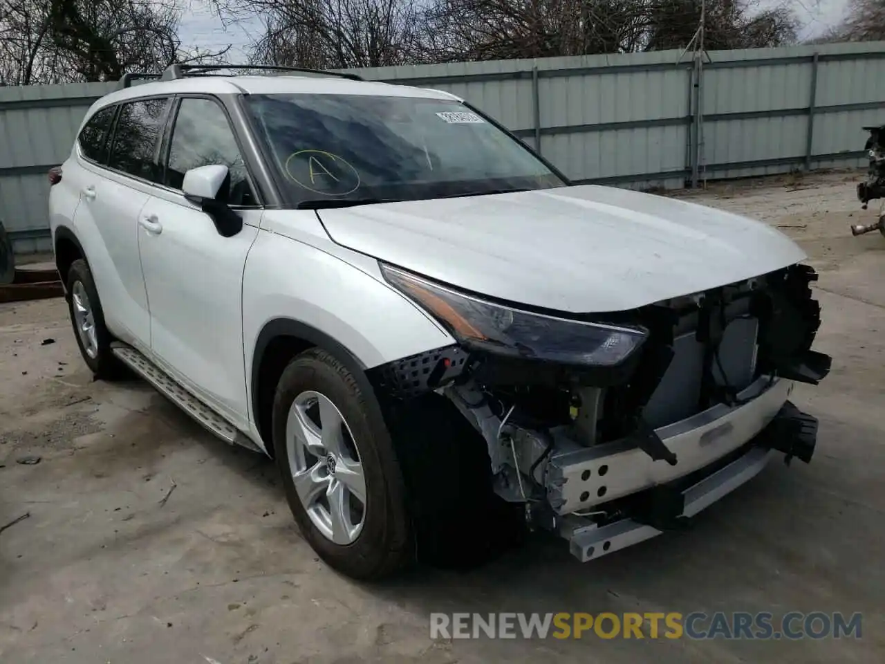 1 Photograph of a damaged car 5TDZZRAH6NS543721 TOYOTA HIGHLANDER 2022