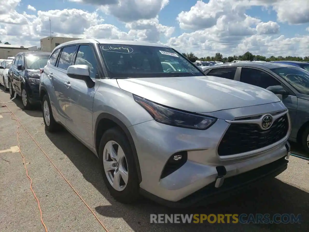 1 Photograph of a damaged car 5TDZZRAH7NS110537 TOYOTA HIGHLANDER 2022