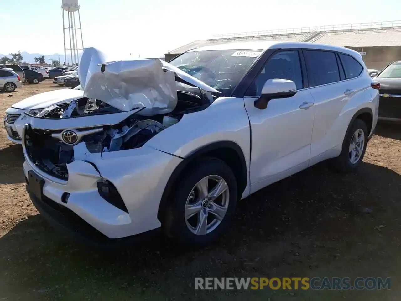 2 Photograph of a damaged car 5TDZZRAH8NS103452 TOYOTA HIGHLANDER 2022