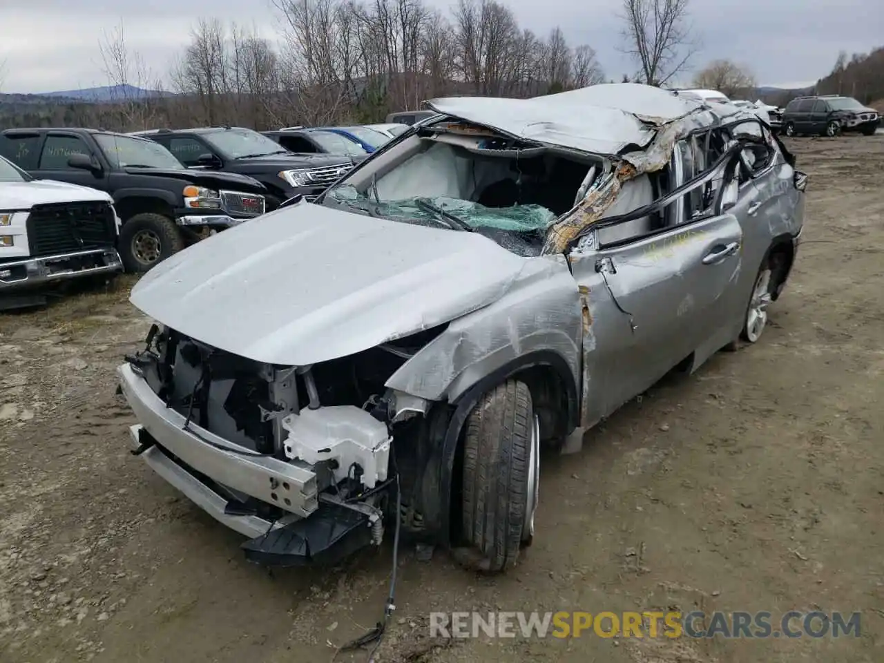 2 Photograph of a damaged car 5TDZZRAH8NS544854 TOYOTA HIGHLANDER 2022