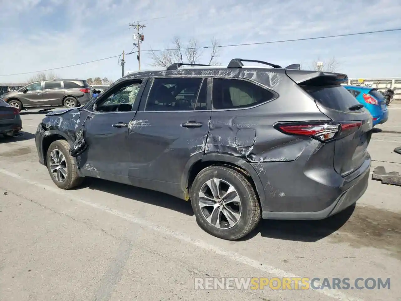 2 Photograph of a damaged car 5TDKARAH5PS520930 TOYOTA HIGHLANDER 2023