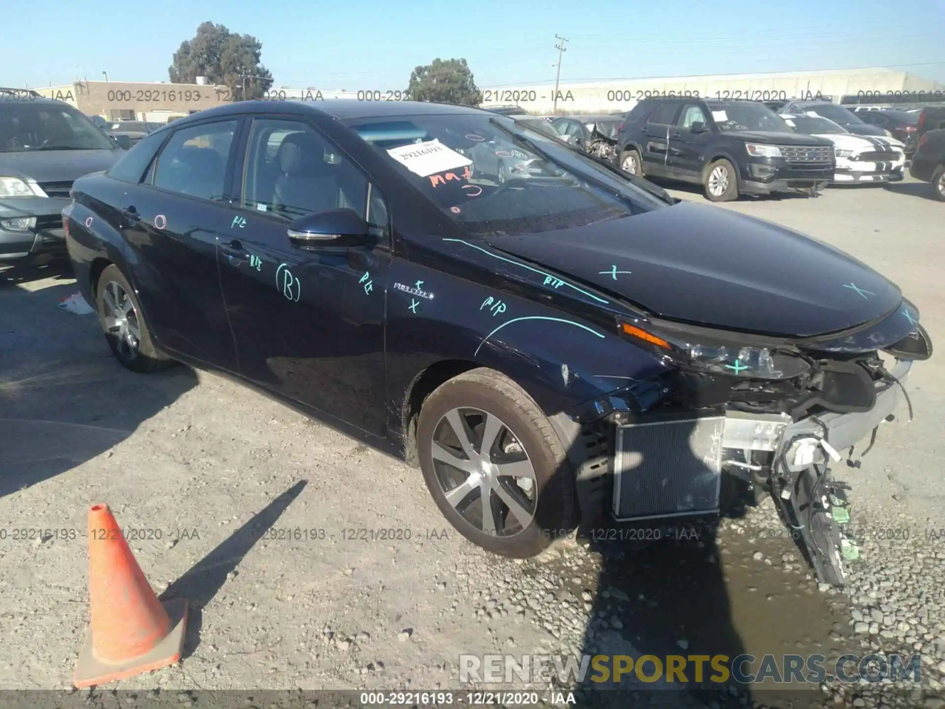 1 Photograph of a damaged car JTDBVRBD0KA005775 TOYOTA MIRAI 2019