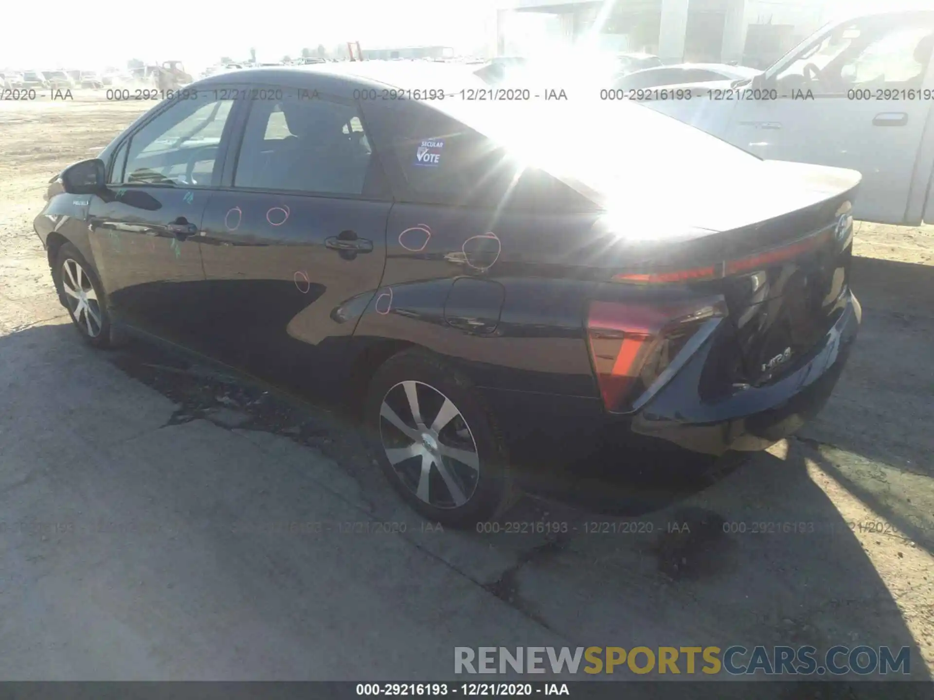 3 Photograph of a damaged car JTDBVRBD0KA005775 TOYOTA MIRAI 2019