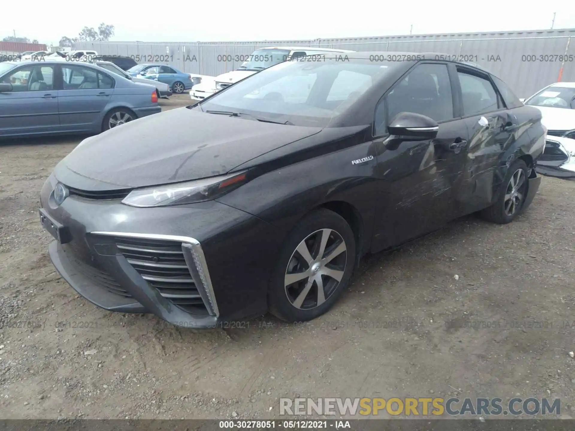 2 Photograph of a damaged car JTDBVRBD0KA006182 TOYOTA MIRAI 2019