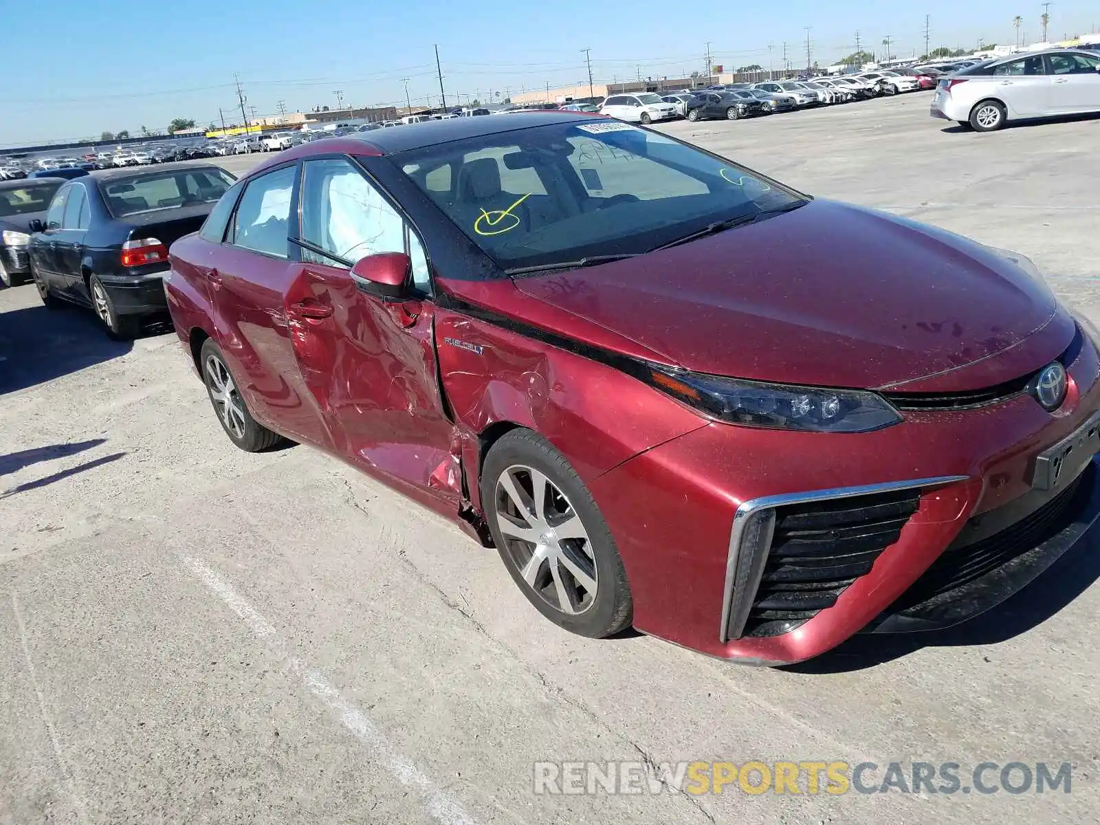 1 Photograph of a damaged car JTDBVRBD0KA006571 TOYOTA MIRAI 2019