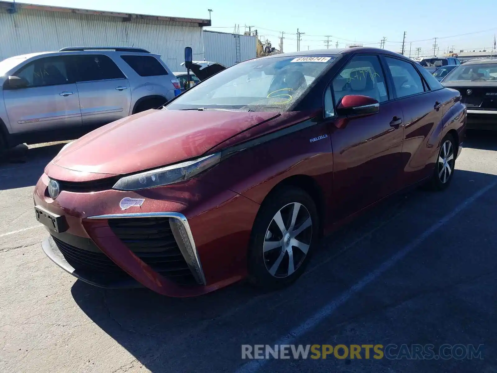 2 Photograph of a damaged car JTDBVRBD0KA006571 TOYOTA MIRAI 2019