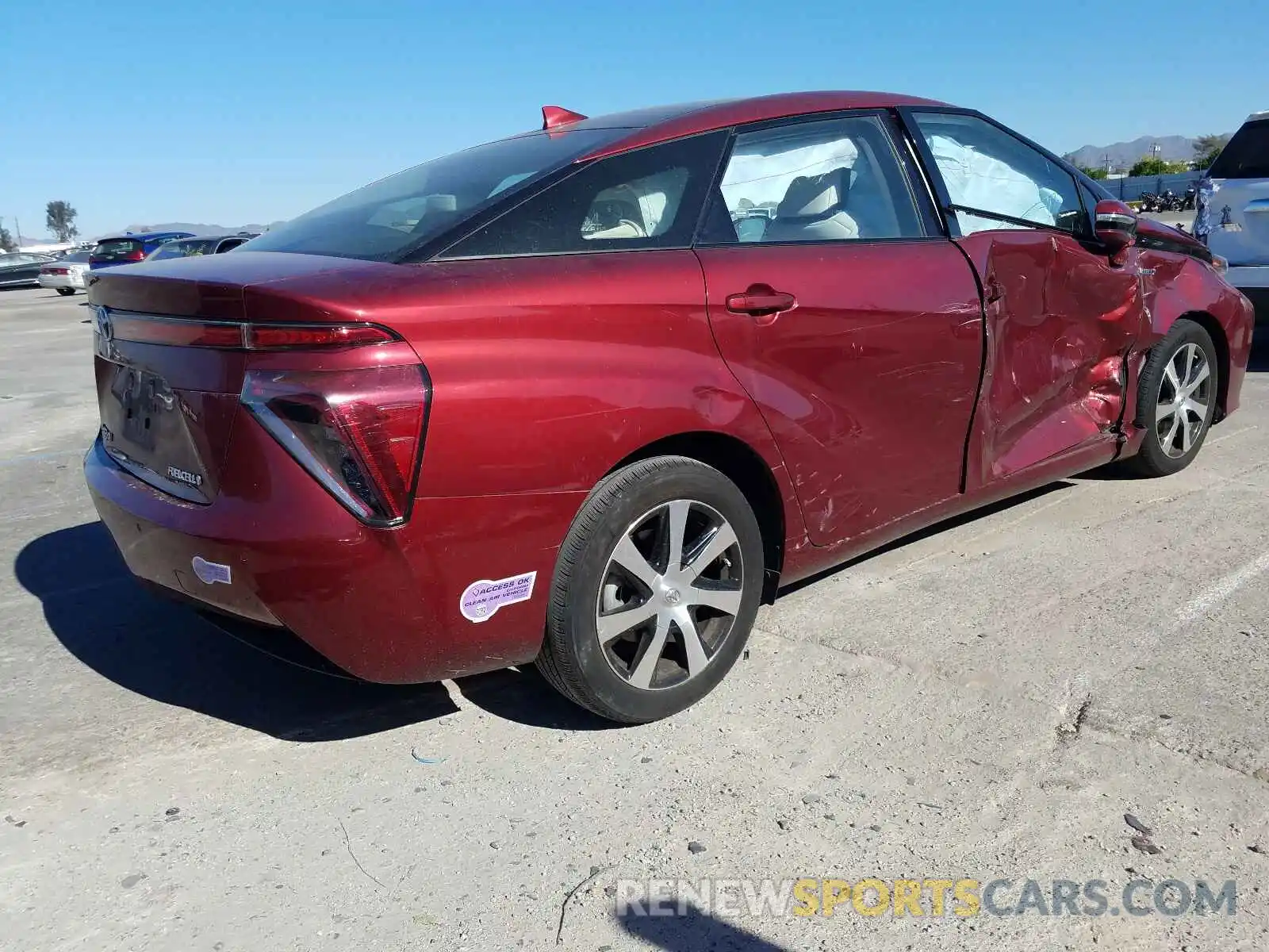 4 Photograph of a damaged car JTDBVRBD0KA006571 TOYOTA MIRAI 2019