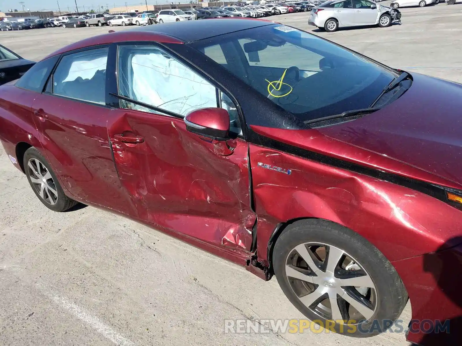 9 Photograph of a damaged car JTDBVRBD0KA006571 TOYOTA MIRAI 2019