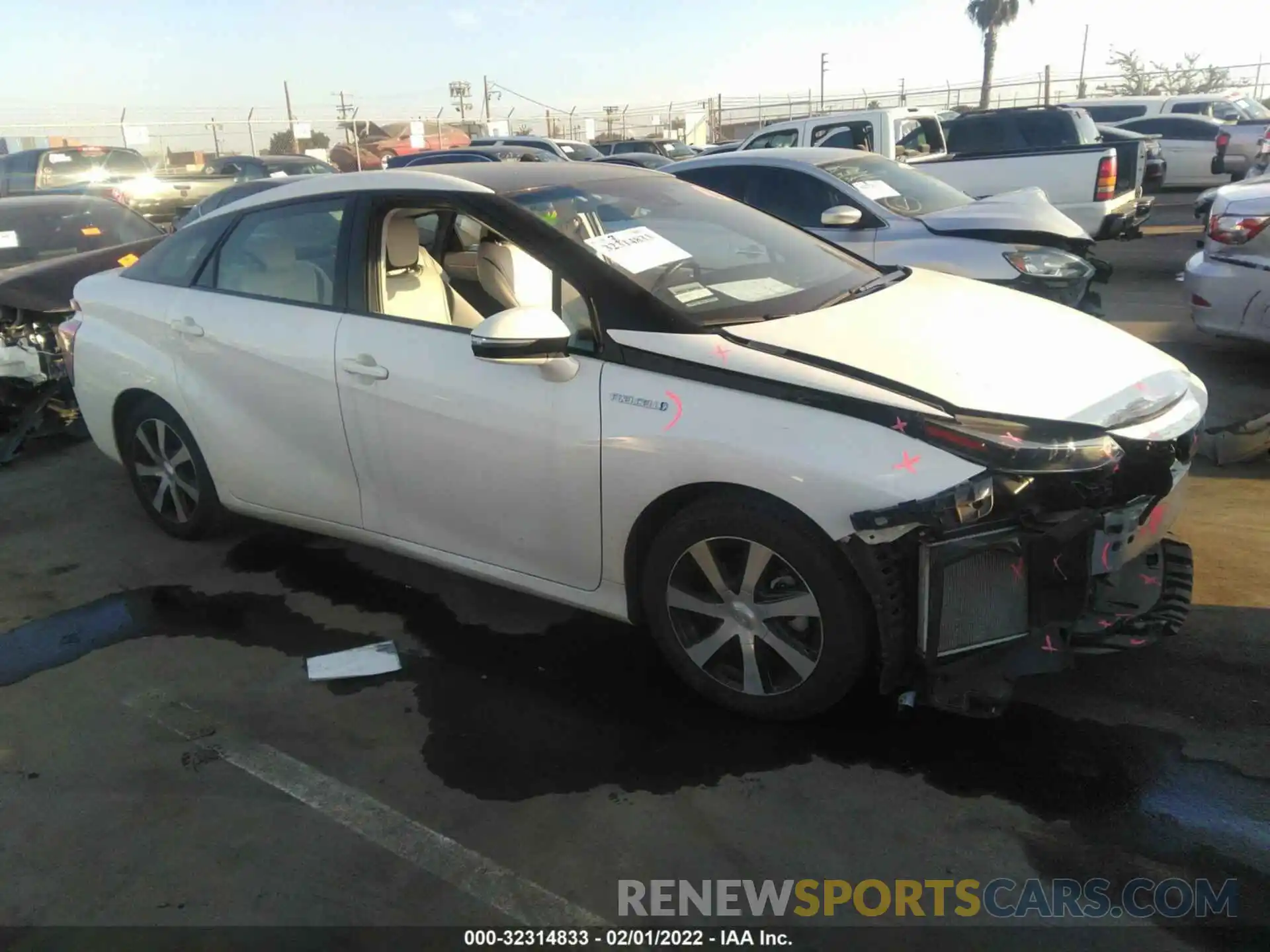 1 Photograph of a damaged car JTDBVRBD0KA007381 TOYOTA MIRAI 2019