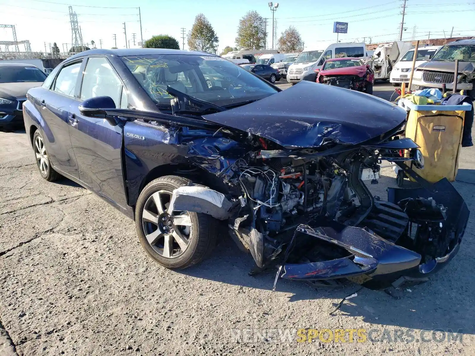 1 Photograph of a damaged car JTDBVRBD1KA007146 TOYOTA MIRAI 2019