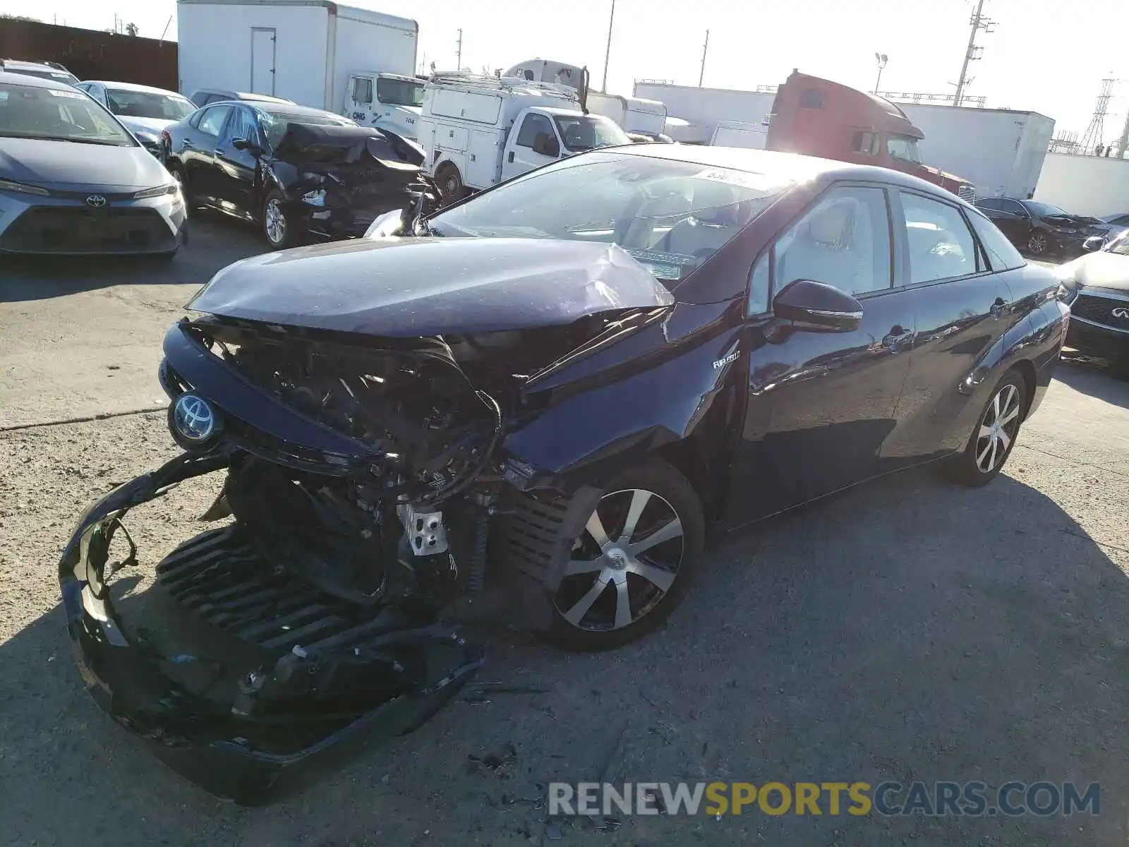 2 Photograph of a damaged car JTDBVRBD1KA007146 TOYOTA MIRAI 2019