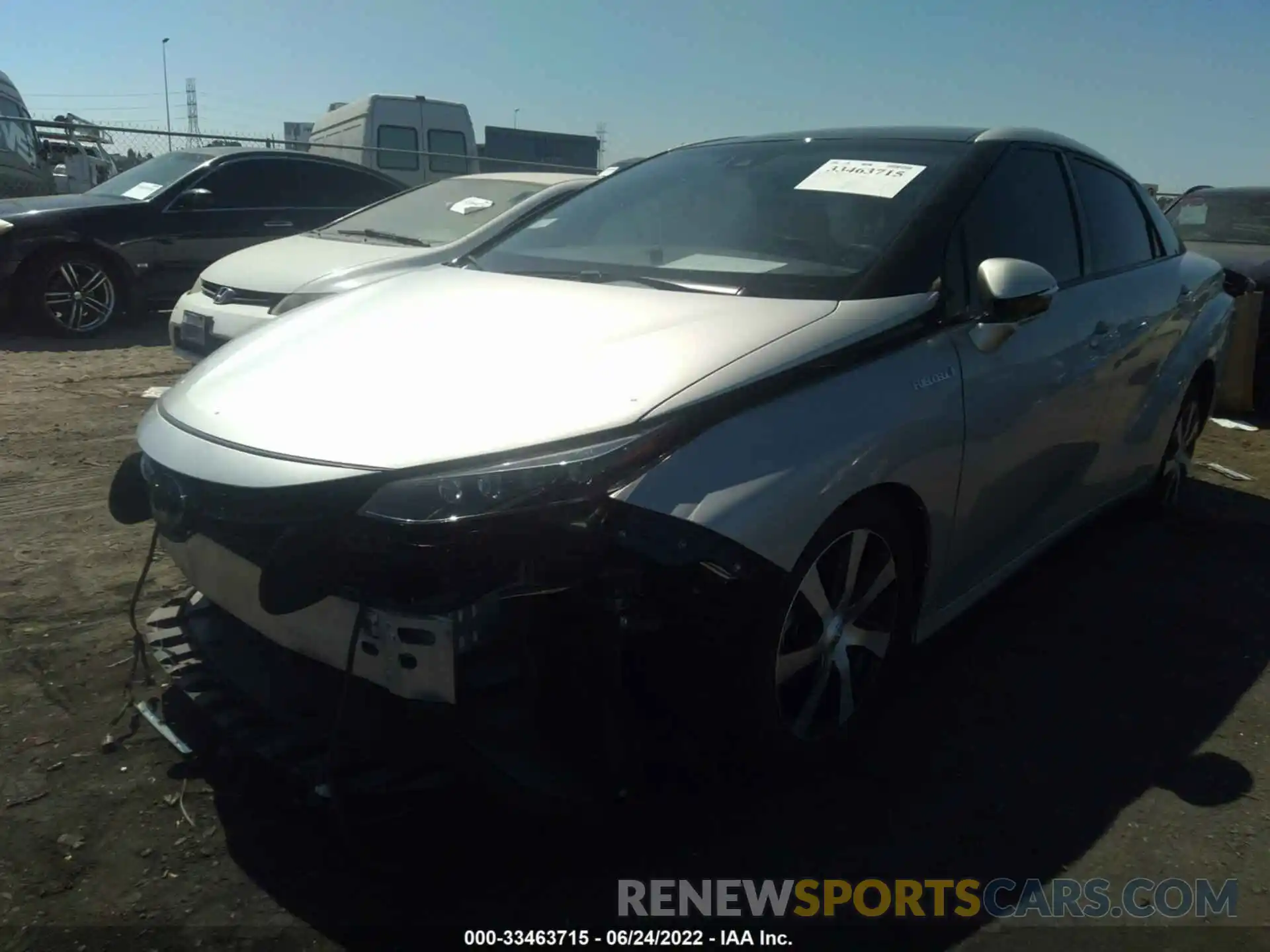 2 Фотография поврежденного автомобиля JTDBVRBD1KA007485 TOYOTA MIRAI 2019