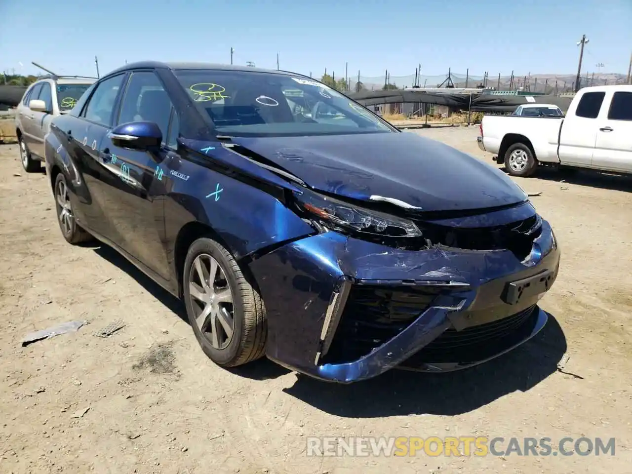 1 Photograph of a damaged car JTDBVRBD2KA005549 TOYOTA MIRAI 2019