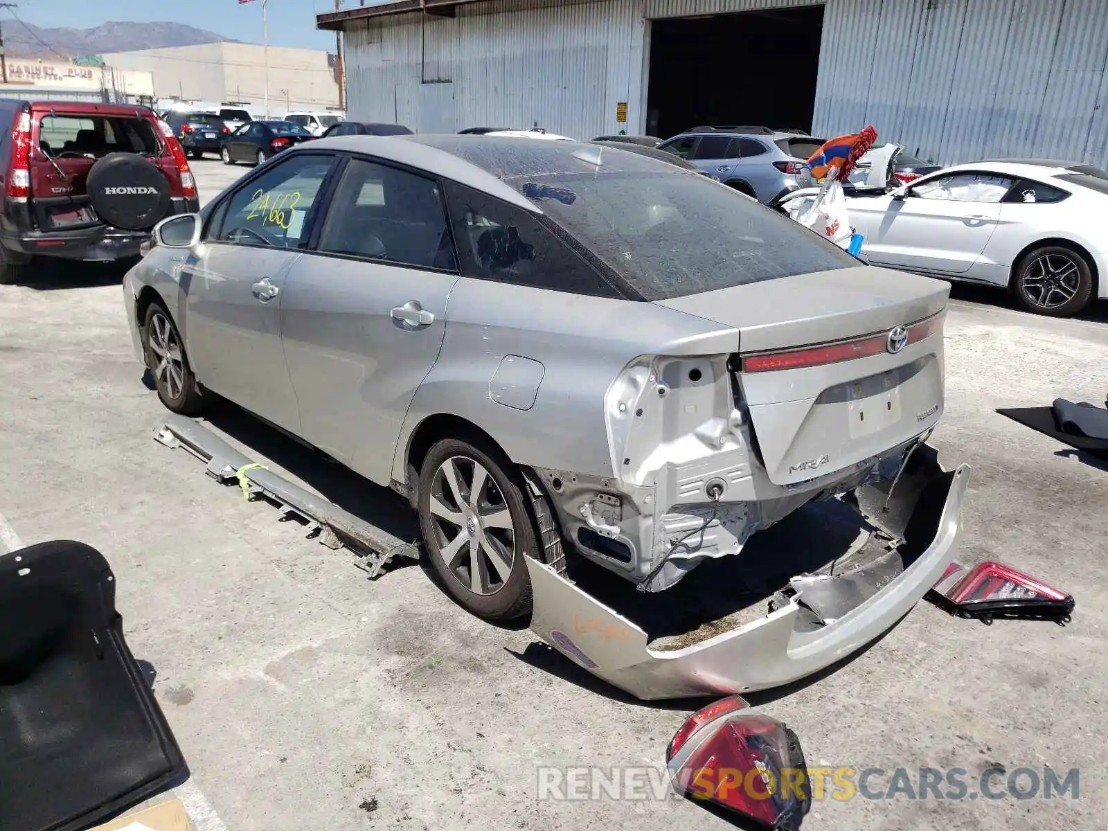 3 Photograph of a damaged car JTDBVRBD4KA006072 TOYOTA MIRAI 2019