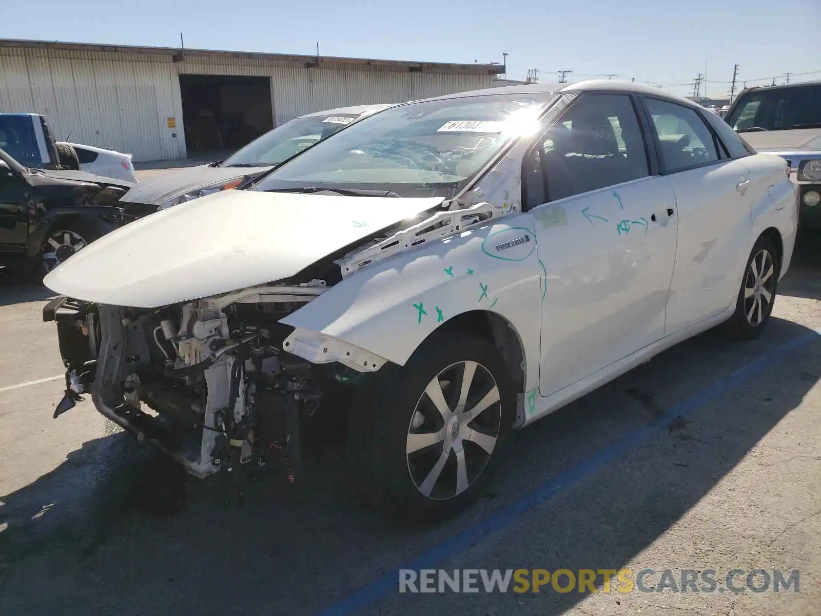 2 Photograph of a damaged car JTDBVRBD4KA006606 TOYOTA MIRAI 2019