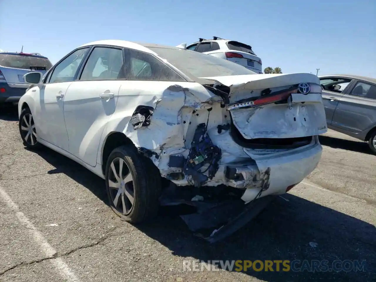 3 Photograph of a damaged car JTDBVRBD4KA007092 TOYOTA MIRAI 2019