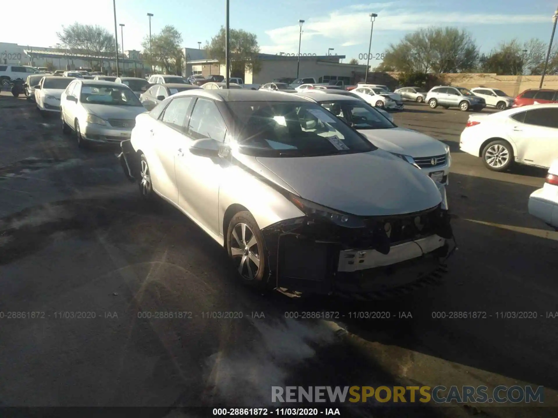 1 Photograph of a damaged car JTDBVRBD5KA006050 TOYOTA MIRAI 2019