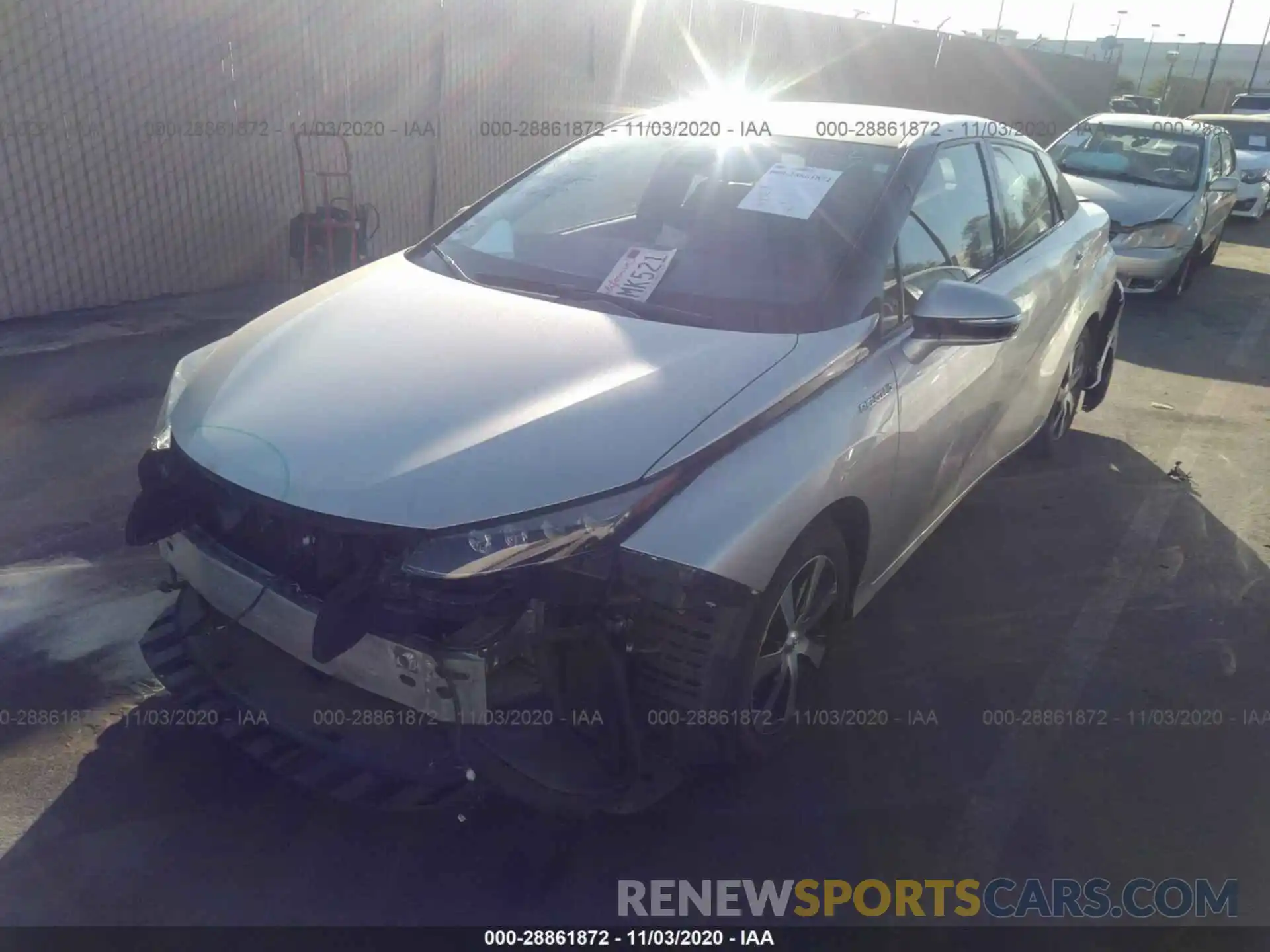 2 Photograph of a damaged car JTDBVRBD5KA006050 TOYOTA MIRAI 2019