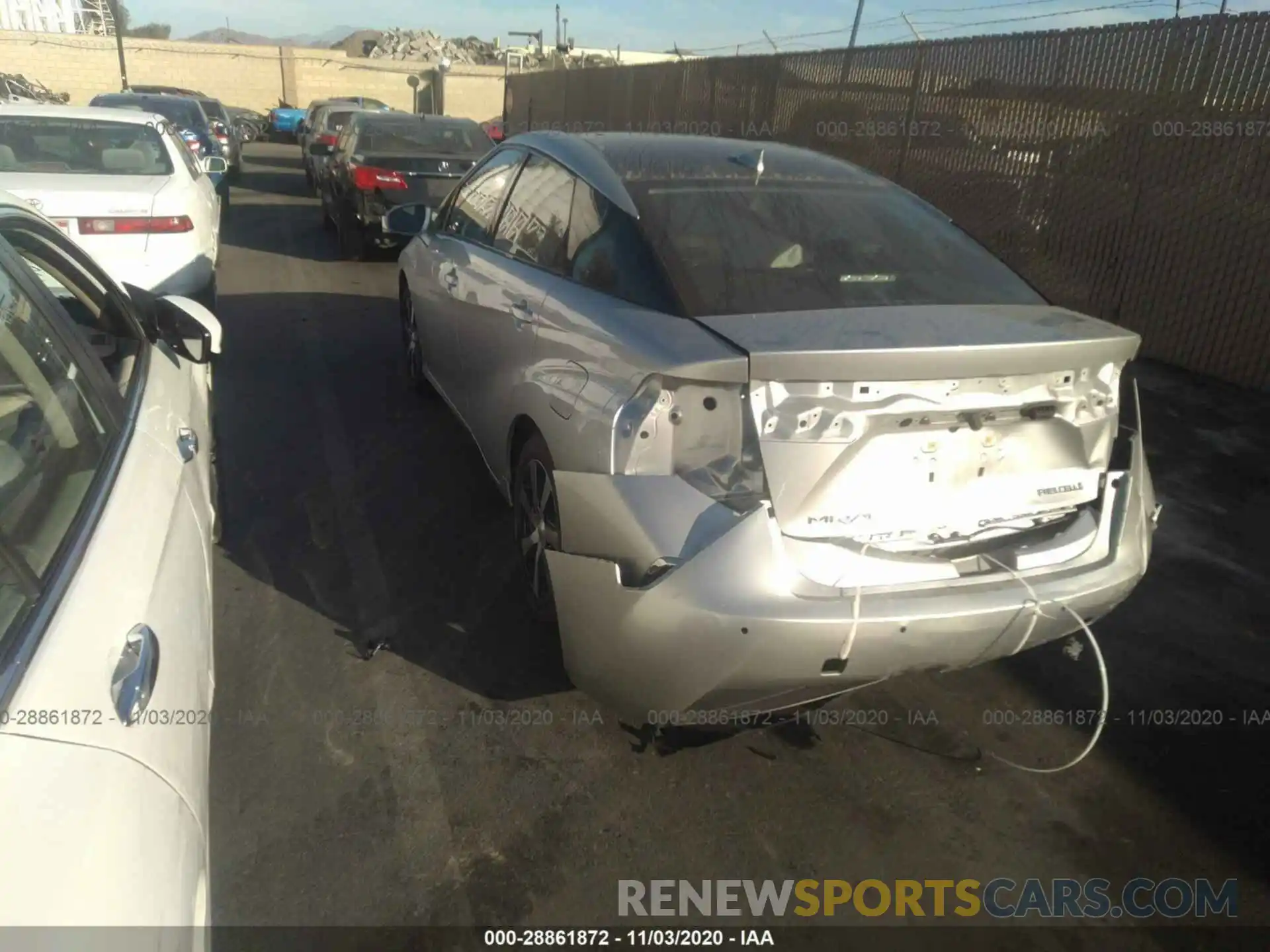 3 Photograph of a damaged car JTDBVRBD5KA006050 TOYOTA MIRAI 2019