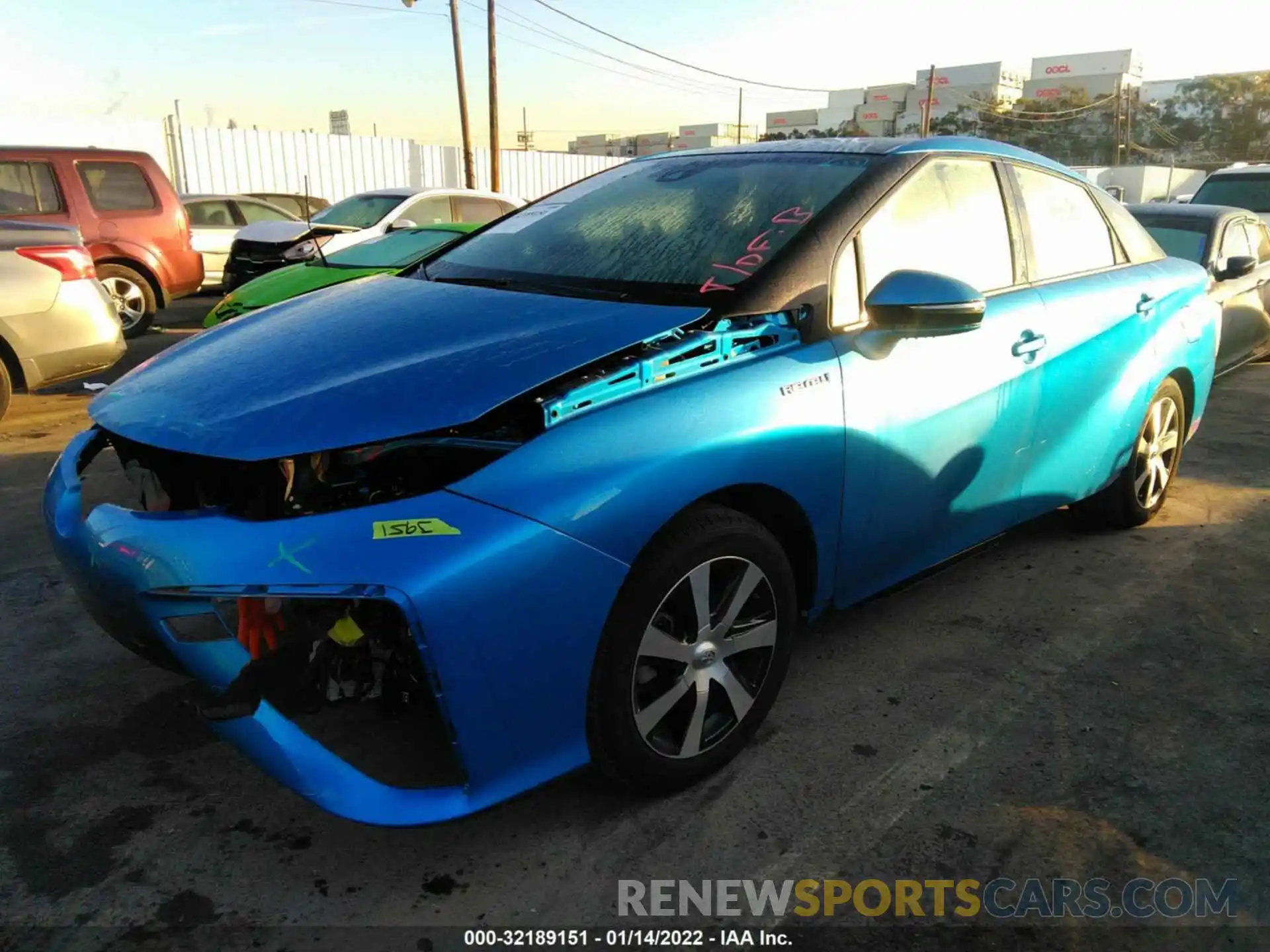 2 Photograph of a damaged car JTDBVRBD5KA007389 TOYOTA MIRAI 2019