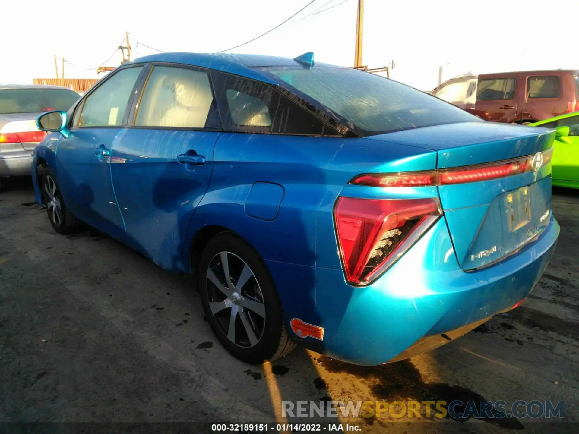 3 Photograph of a damaged car JTDBVRBD5KA007389 TOYOTA MIRAI 2019