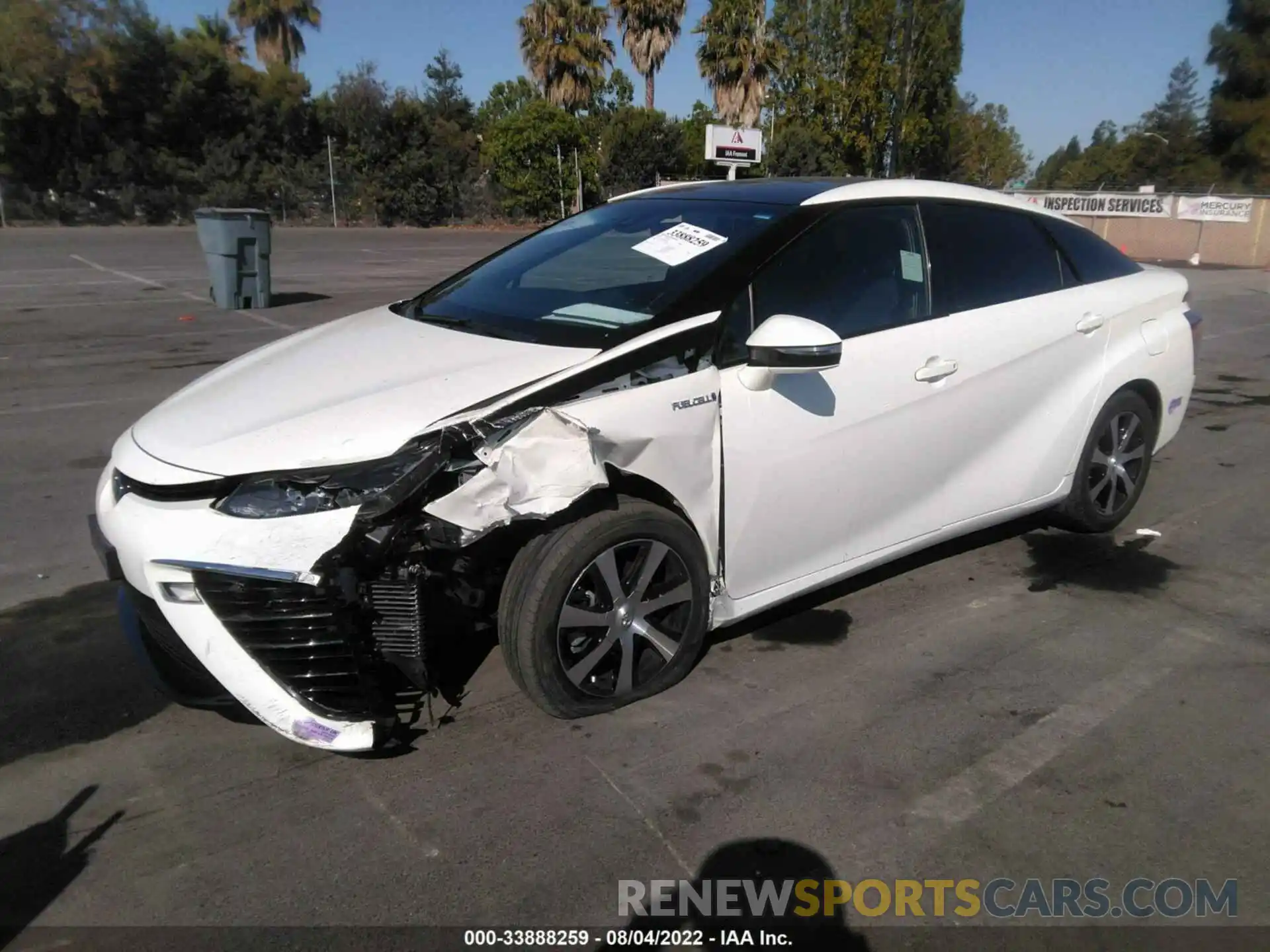 2 Photograph of a damaged car JTDBVRBD6KA005618 TOYOTA MIRAI 2019