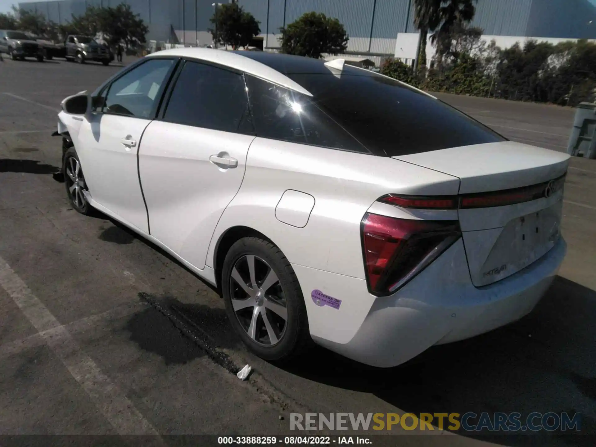 3 Photograph of a damaged car JTDBVRBD6KA005618 TOYOTA MIRAI 2019