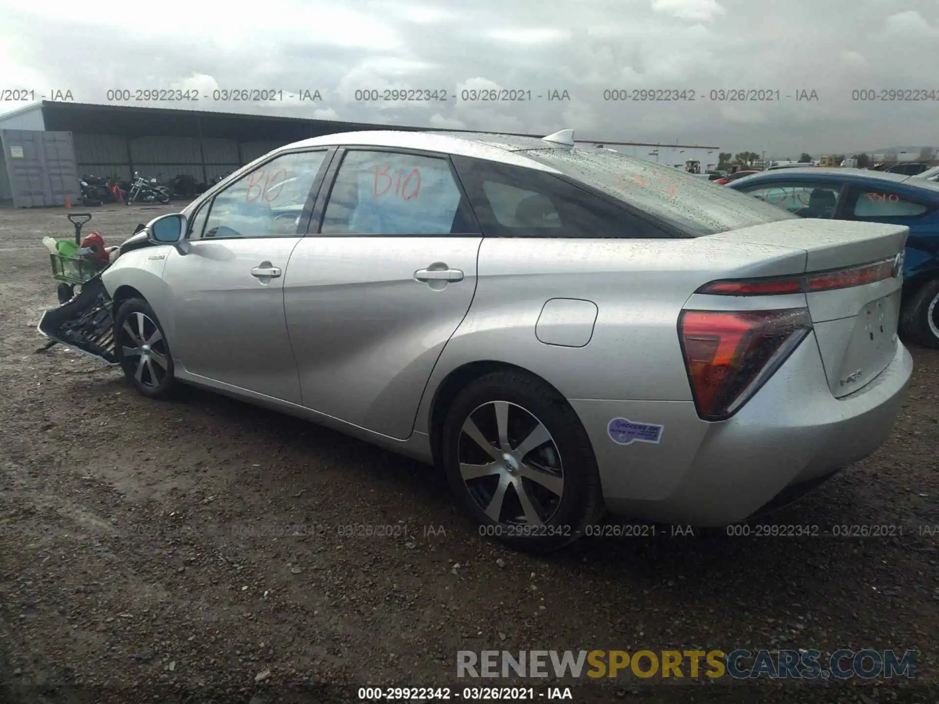 3 Photograph of a damaged car JTDBVRBD6KA006316 TOYOTA MIRAI 2019