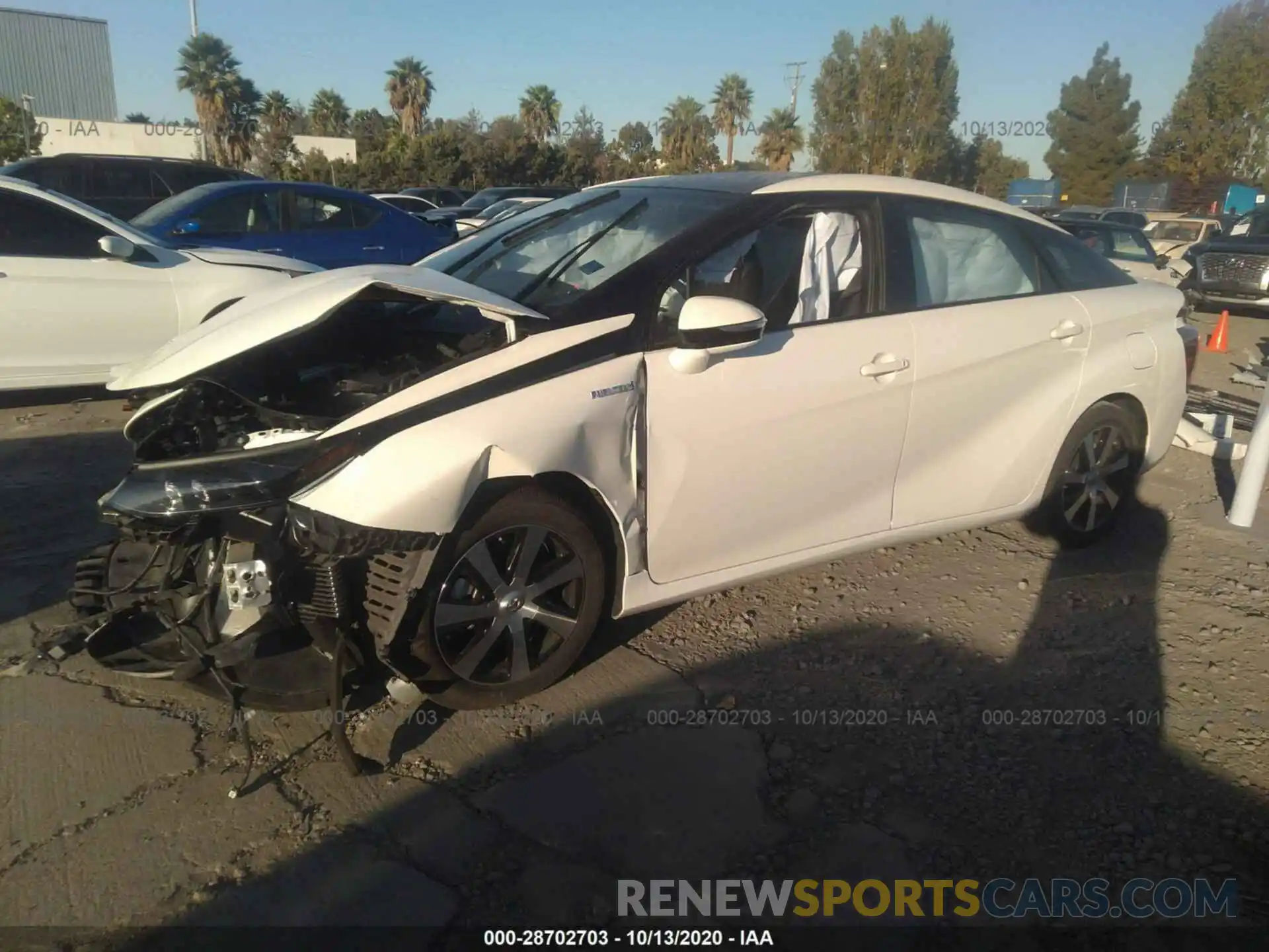 2 Photograph of a damaged car JTDBVRBD6KA006543 TOYOTA MIRAI 2019