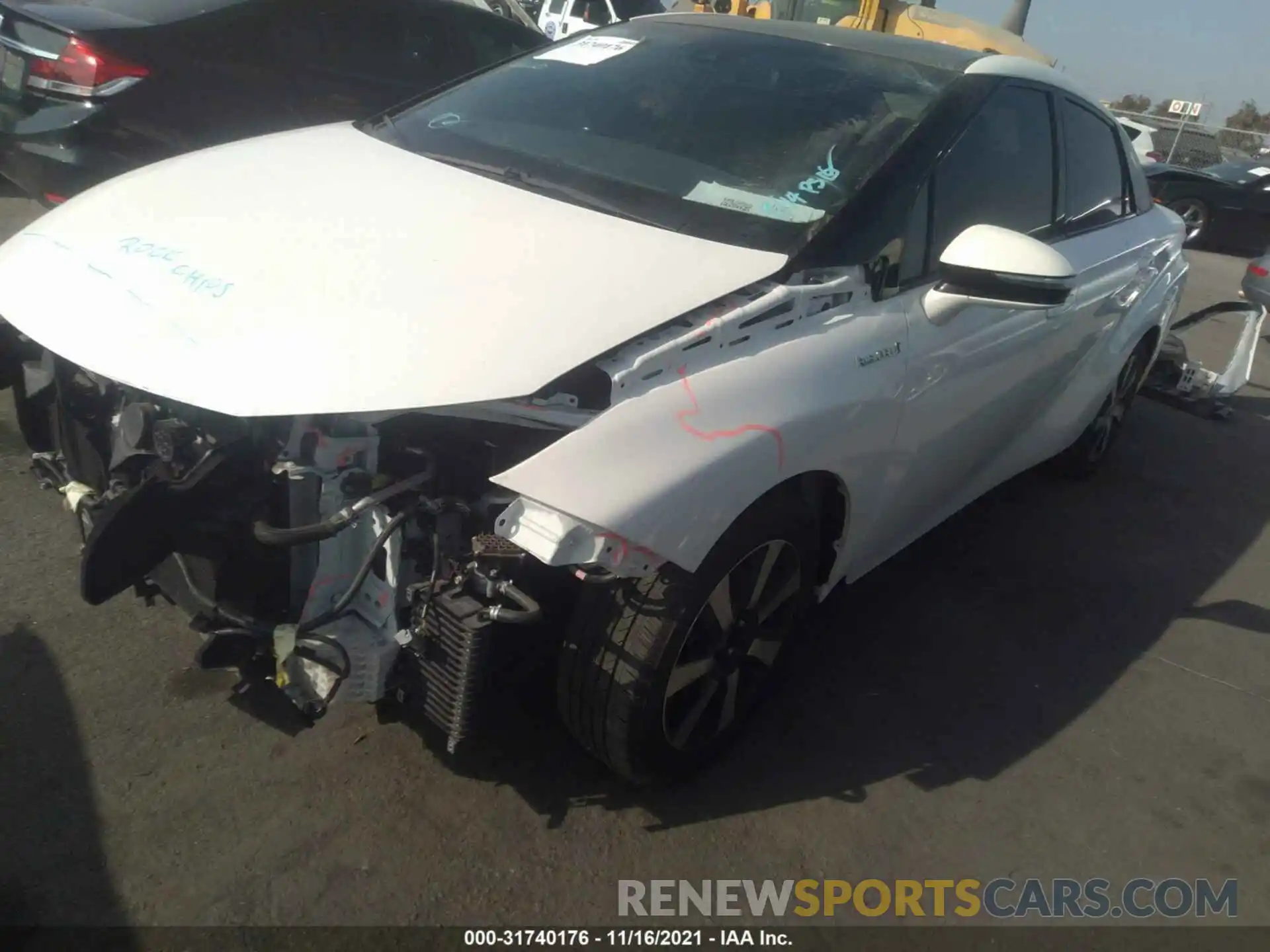 2 Photograph of a damaged car JTDBVRBD6KA006574 TOYOTA MIRAI 2019