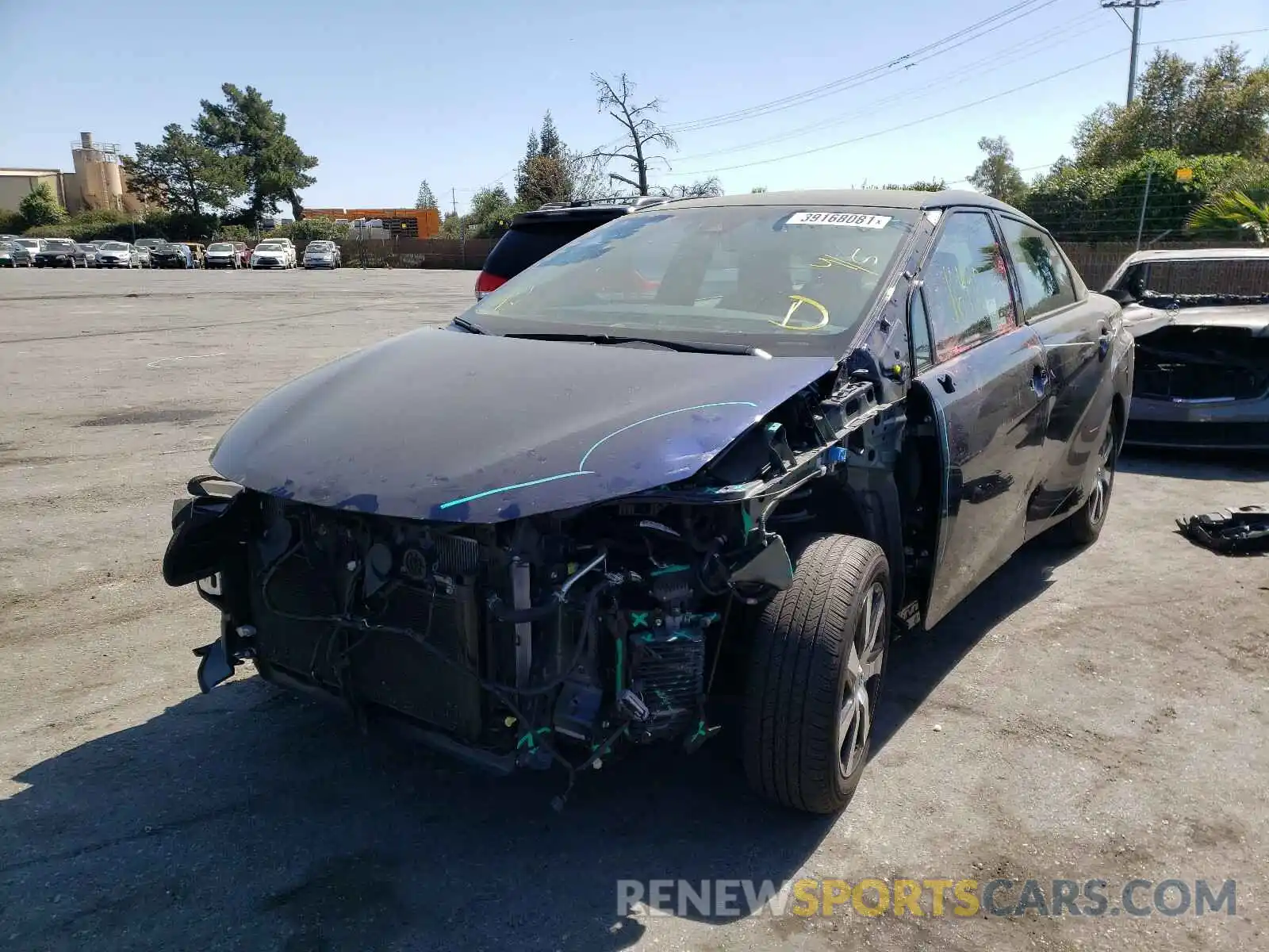 2 Photograph of a damaged car JTDBVRBD6KA006705 TOYOTA MIRAI 2019