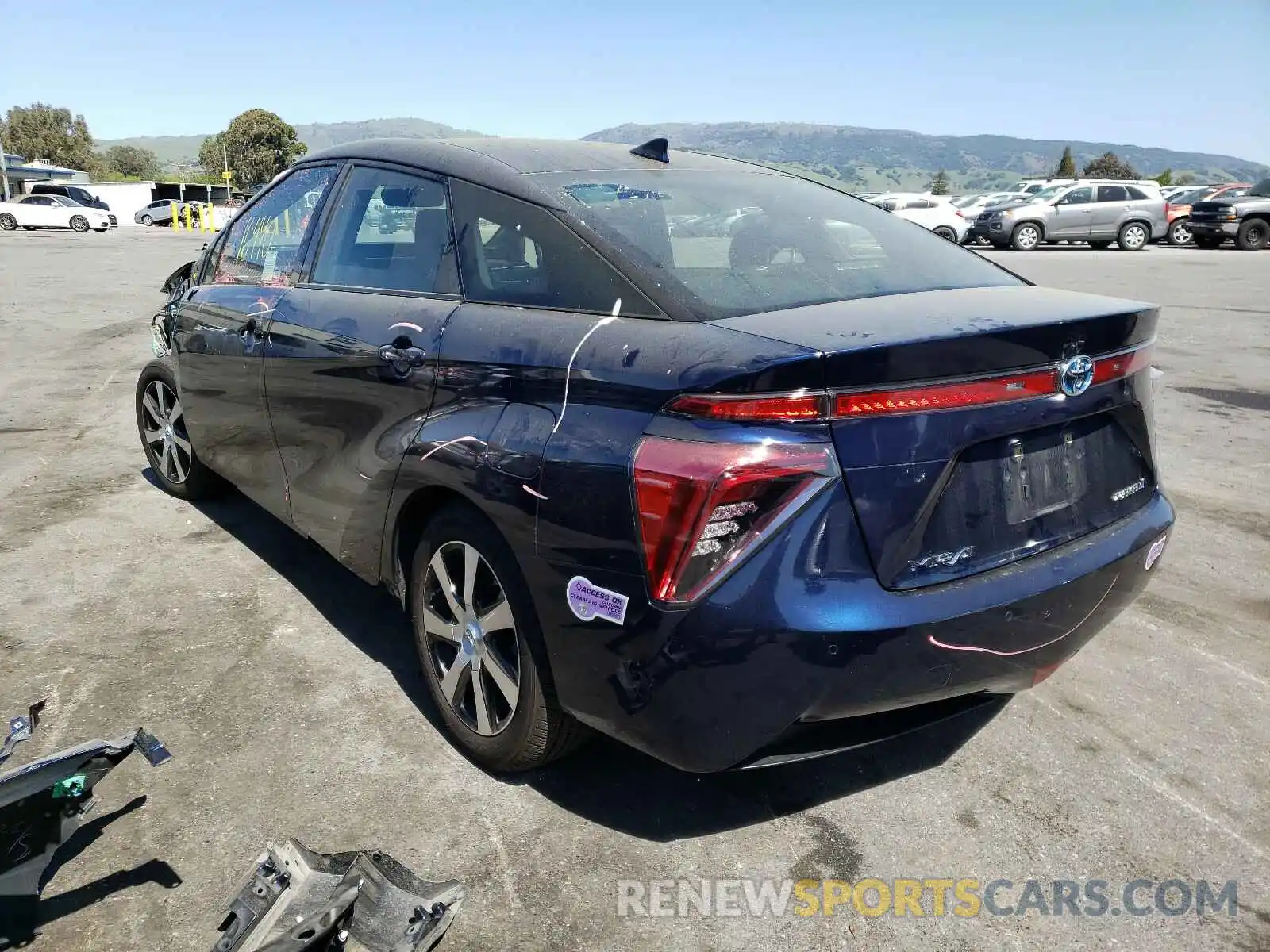 3 Photograph of a damaged car JTDBVRBD6KA006705 TOYOTA MIRAI 2019