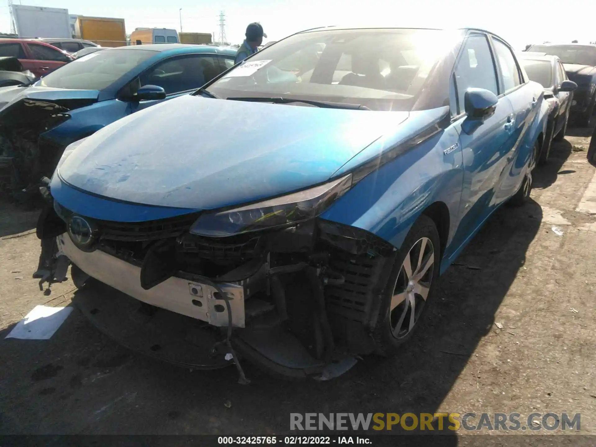 2 Photograph of a damaged car JTDBVRBD7KA005773 TOYOTA MIRAI 2019