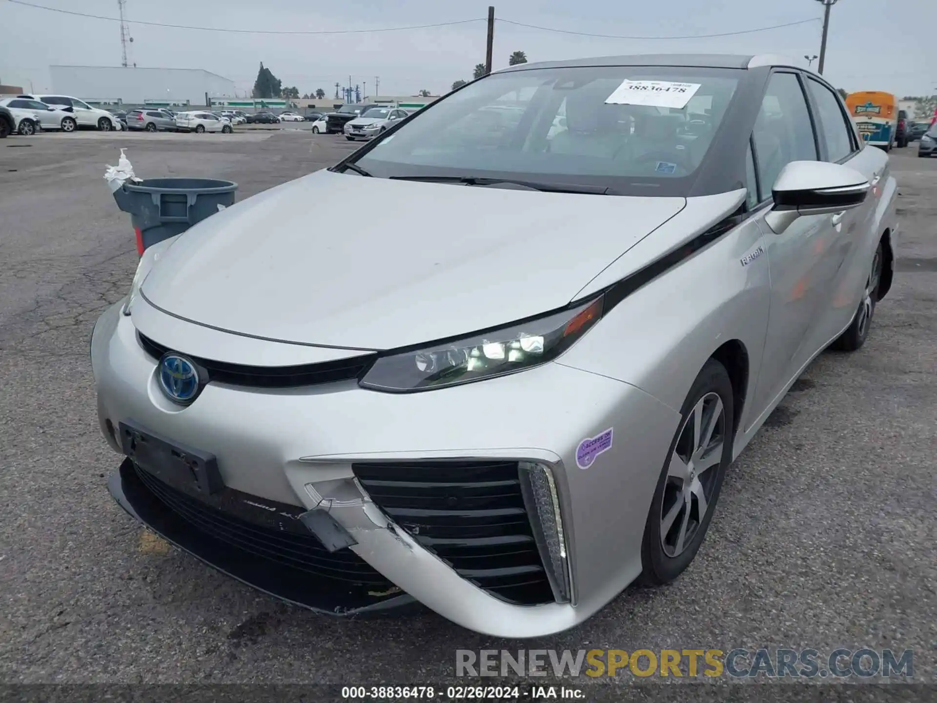 2 Photograph of a damaged car JTDBVRBD7KA005918 TOYOTA MIRAI 2019