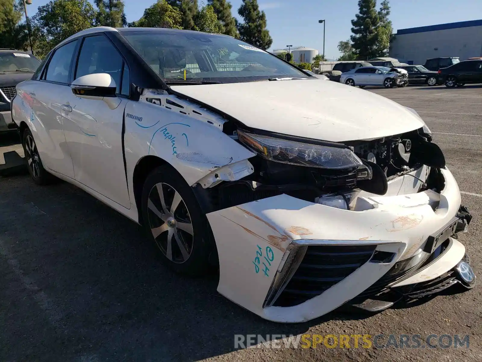 1 Photograph of a damaged car JTDBVRBD7KA006065 TOYOTA MIRAI 2019