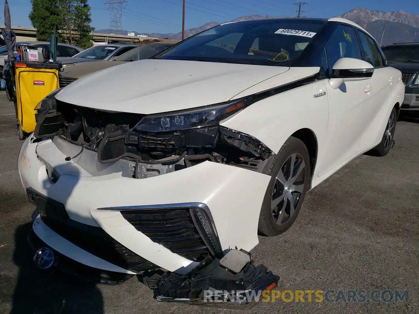 2 Photograph of a damaged car JTDBVRBD7KA006065 TOYOTA MIRAI 2019