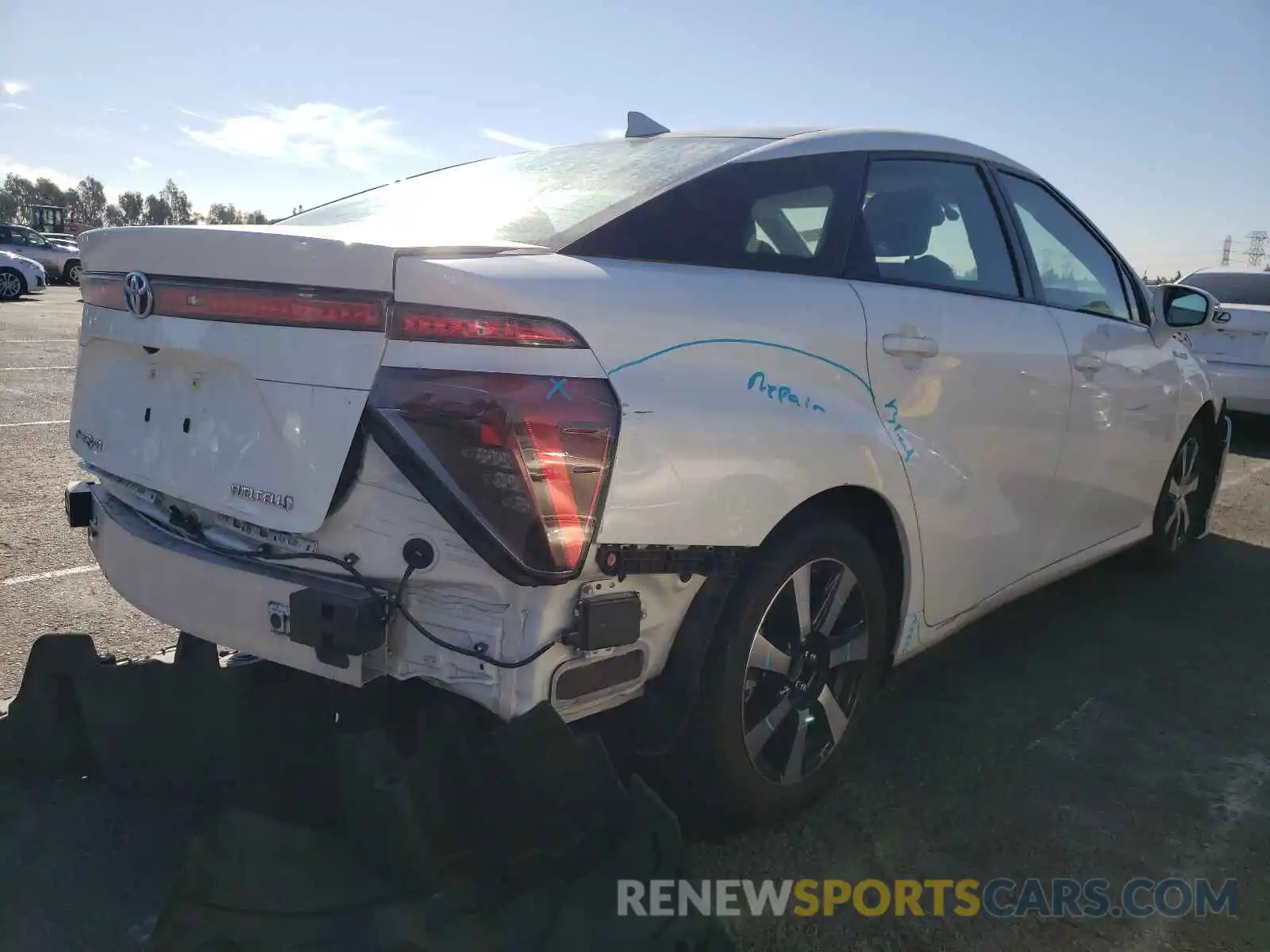 4 Photograph of a damaged car JTDBVRBD7KA006065 TOYOTA MIRAI 2019