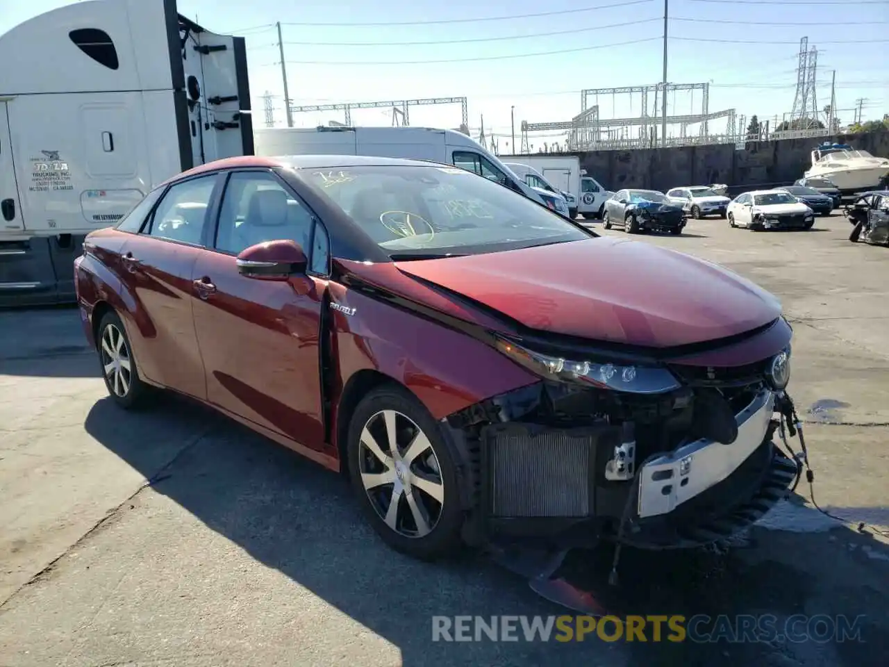 1 Photograph of a damaged car JTDBVRBD7KA006938 TOYOTA MIRAI 2019