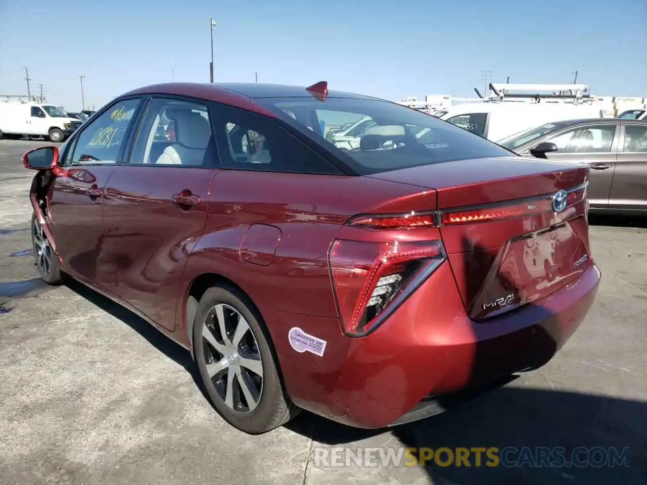 3 Photograph of a damaged car JTDBVRBD7KA006938 TOYOTA MIRAI 2019