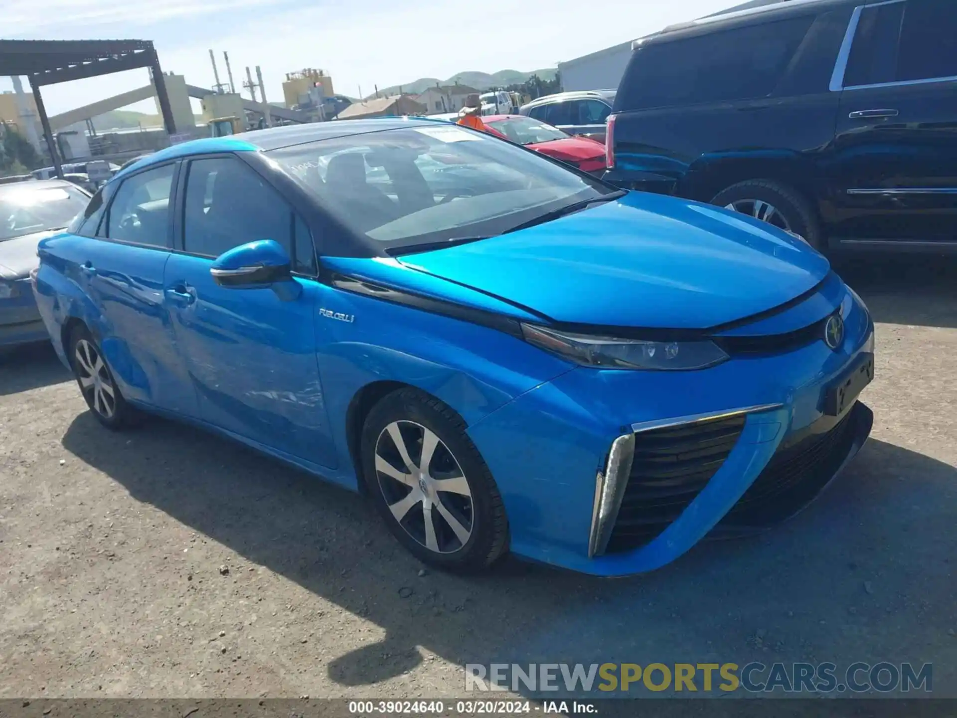 1 Photograph of a damaged car JTDBVRBD8KA005796 TOYOTA MIRAI 2019