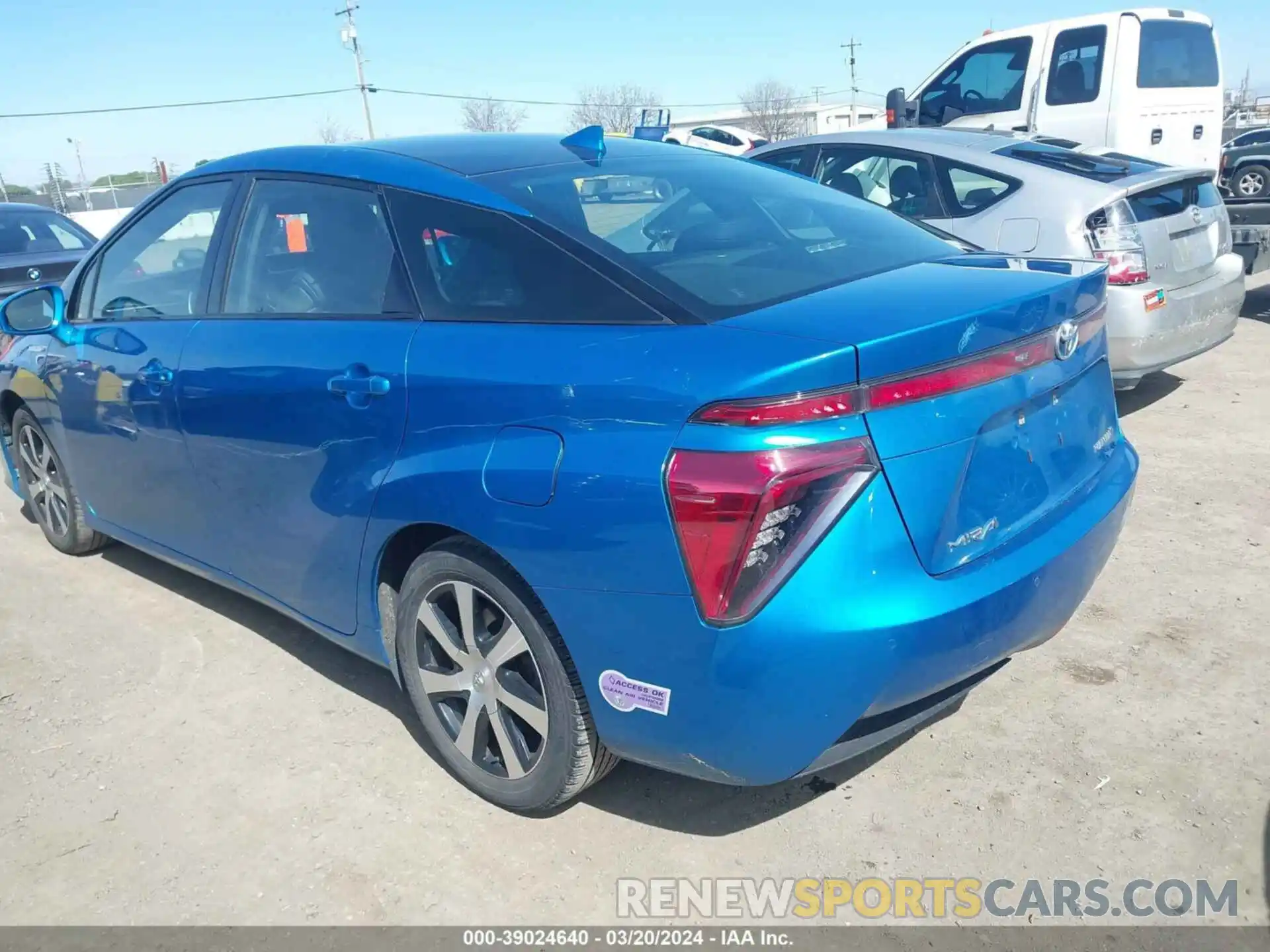 3 Photograph of a damaged car JTDBVRBD8KA005796 TOYOTA MIRAI 2019