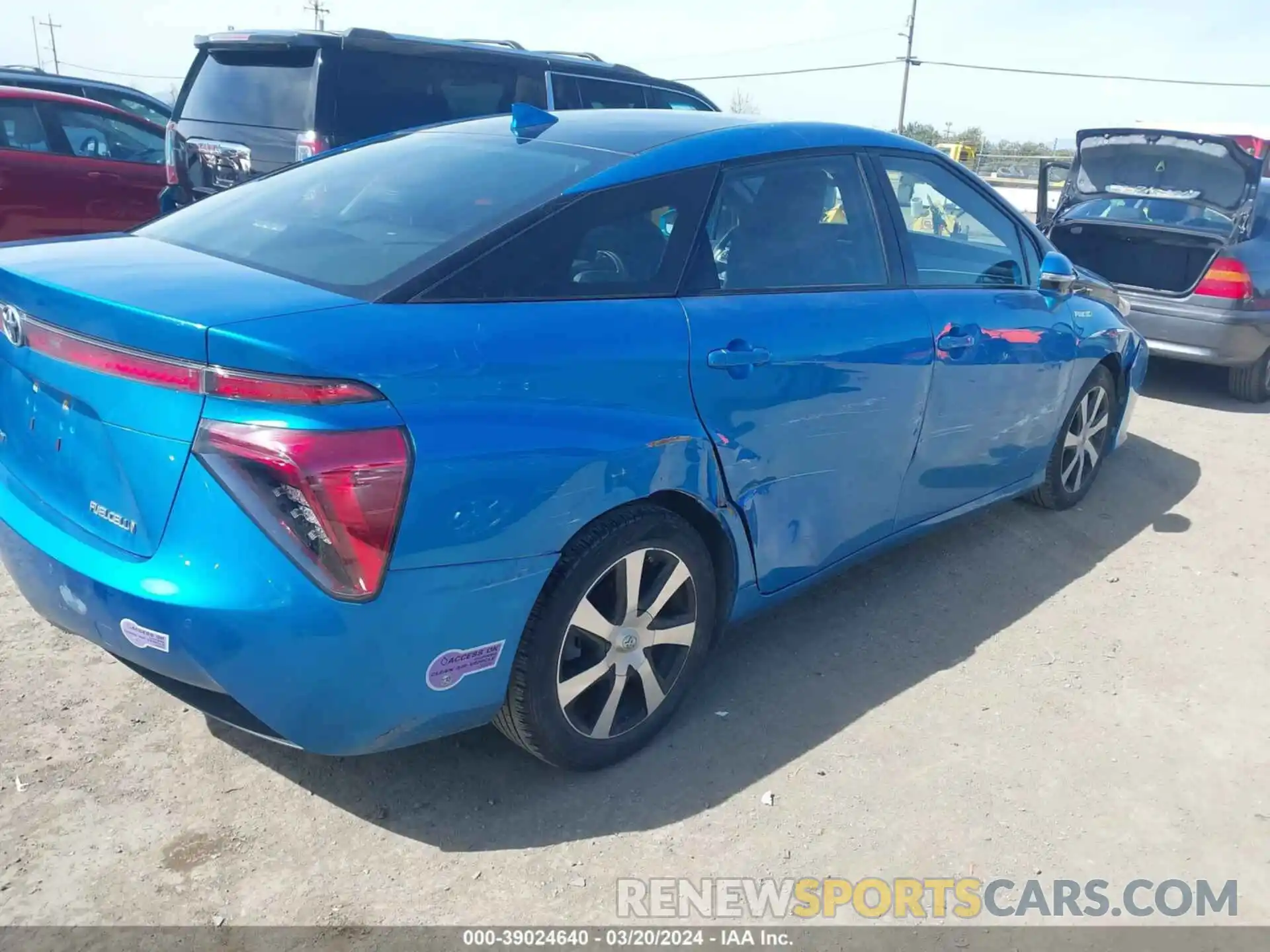 4 Photograph of a damaged car JTDBVRBD8KA005796 TOYOTA MIRAI 2019