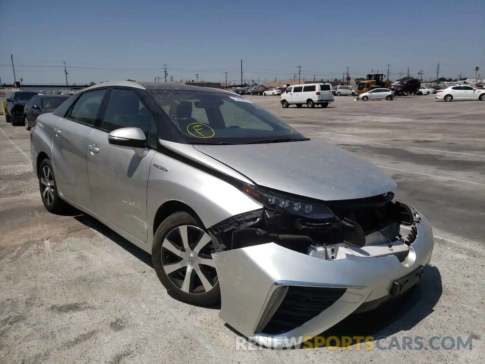 1 Photograph of a damaged car JTDBVRBD8KA006110 TOYOTA MIRAI 2019