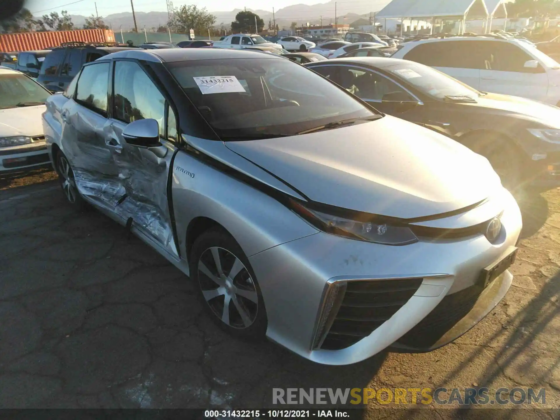 1 Photograph of a damaged car JTDBVRBD8KA007094 TOYOTA MIRAI 2019