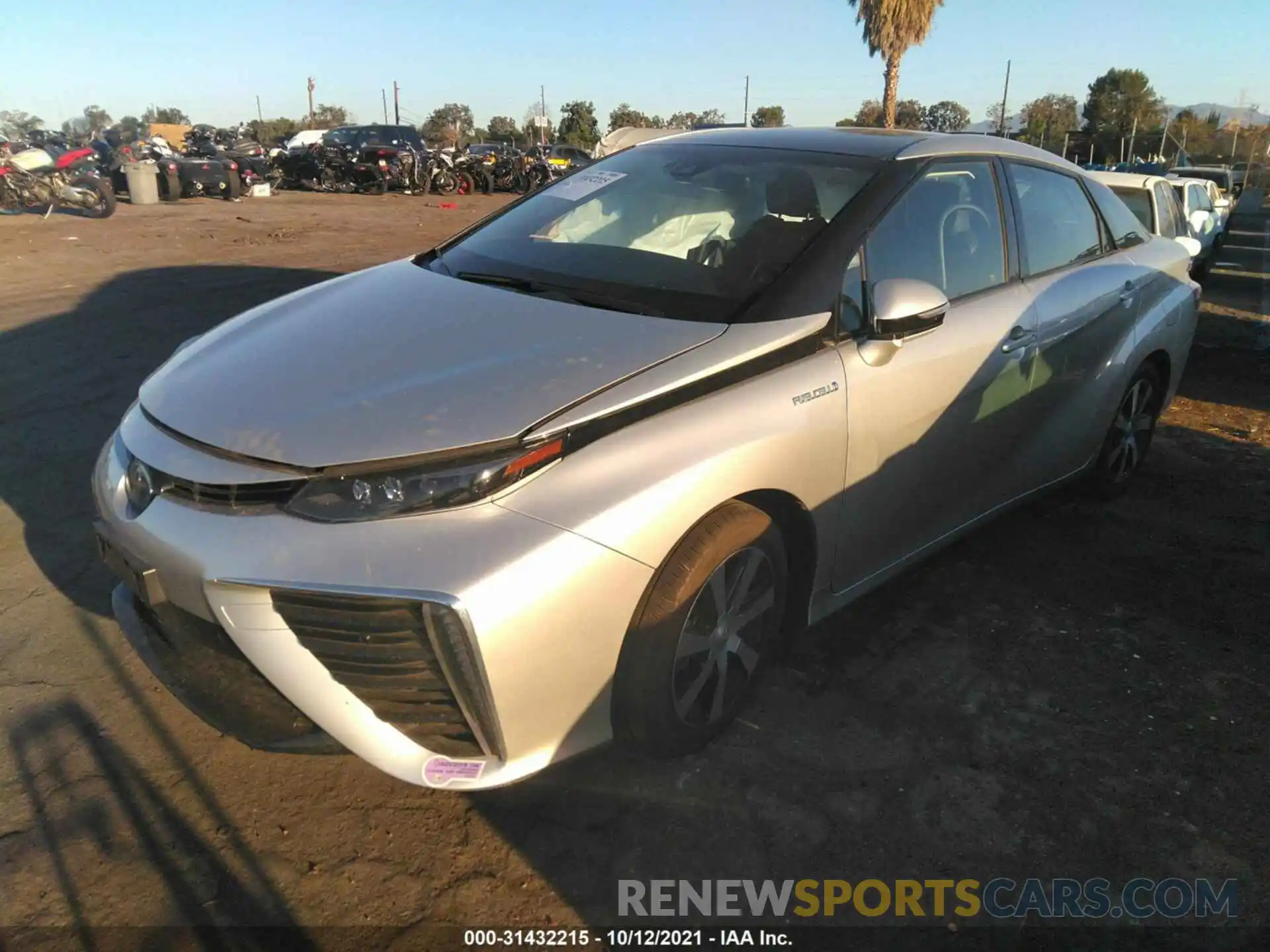 2 Photograph of a damaged car JTDBVRBD8KA007094 TOYOTA MIRAI 2019